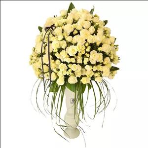 تاج گل ترحیم رز هلندی گل گیفت کد GT001