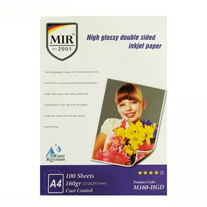 کاغذ چاپ عکس گلاسه میر مدل M160-HGD سایز A4 بسته 100 عددی