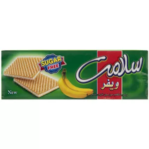 ویفر بدون شکر با طعم موز سلامت - 140 گرم