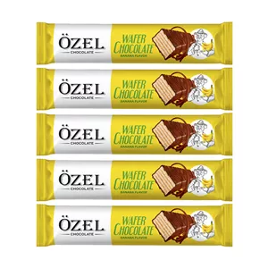 ویفر با روکش کاکائویی کرال طعم موزی بسته 5 عددی