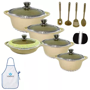 سرویس قابلمه 17 پارچه وگاتی کد 7013 مدل GRV17