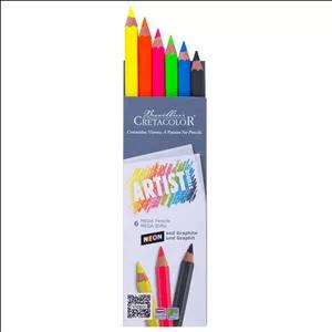 مداد رنگی 6 رنگ کرتاکالر مدل نئونی آرتيست کد 28406