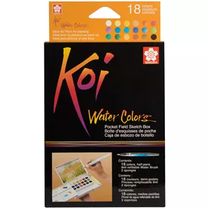 آبرنگ 18 رنگ ساکورا مدل koi-18