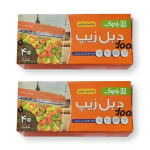 کیسه زیپ دار بادوک مدل 01 دبل زیپ 2 بسته 40 عددی