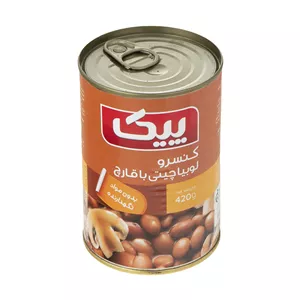 کنسرو لوبیا چیتی با قارچ پیک - 420 گرم