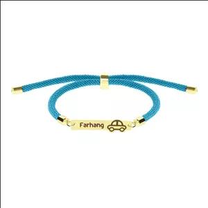 دستبند طلا 18 عیار بچگانه لیردا مدل اسم فرهنگ 202010