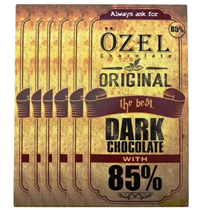 شکلات تلخ 85 درصد اوزل مقدار 80 گرم بسته 6 عددی
