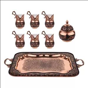 سرویس چای خوری 8 پارچه مدل الماس تراش