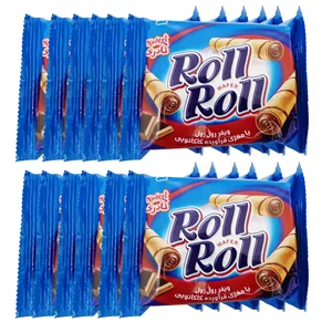 ویفر رول با مغزی شکلات نادری - 45 گرم بسته 12 عددی