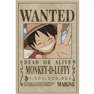پوستر مدل تحت تعقیب وان پیس One piece طرح لوفی Luffy کد 676