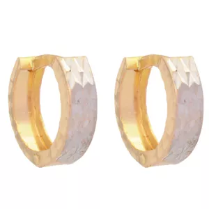 گوشواره کلیپسی طلا 18 عیار زنانه طلای مستجابی مدل گرد تراش امگا کد 40407 