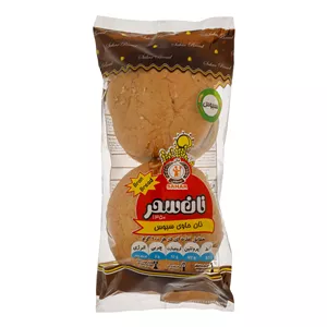 ‫نان همبرگر سبوس دار نان سحر - 160 گرم بسته 2 عددی