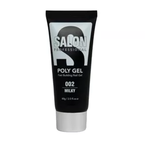 پلی ژل کاشت ناخن سالن مدل 002 وزن 60 گرم رنگ شیری