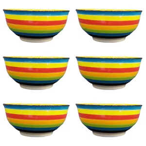 کاسه مدل رنگین کمان کد 102 بسته شش عددی