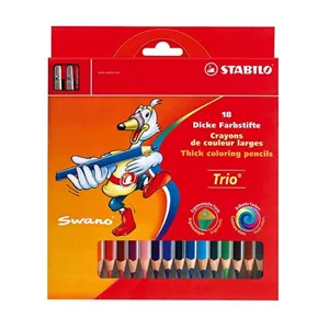 مداد رنگی 18 رنگ استابیلو مدل Trio Swano 