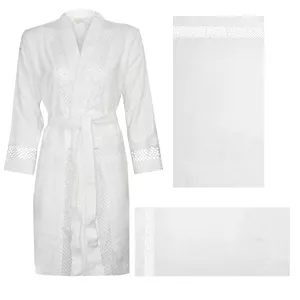 سرویس حوله پالتویی 3 تکه پاپیلا مدل Boronz seti