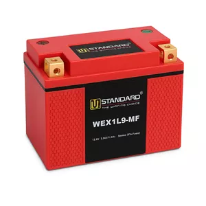 باتری موتورسیکلت 12ولت 9 آمپر دبلیو استاندارد مدل WEX1L9-MF
