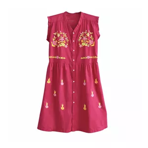 سارافون دخترانه مدل گلدوزی ۴۰۵