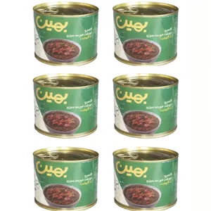 کنسرو خورشت قرمه سبزی با گوشت بهین - 450 گرم بسته 6 عددی