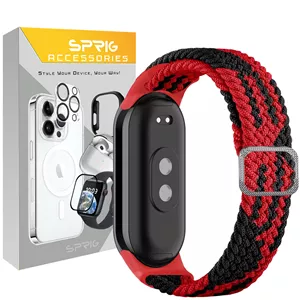 بند اسپریگ مدل Braided Dual colors مناسب برای ساعت هوشمند شیائومی Mi band 8