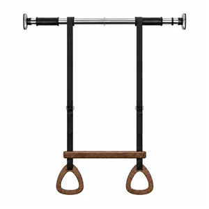 میله بارفیکس سه لول تن زیب مدل wood-32 به همراه بارفیکس چوبی کودکان