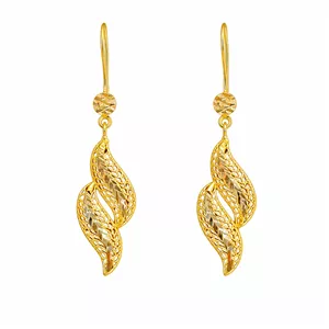 گوشواره عصایی طلا 18 عیار زنانه کرابو مدل فیوژن تراش شعله S 