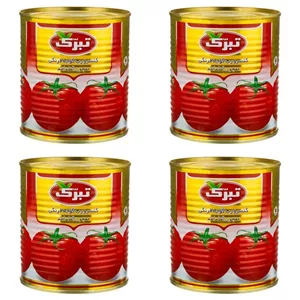 رب گوجه فرنگی تبرک  - 800 گرم بسته 4 عددی