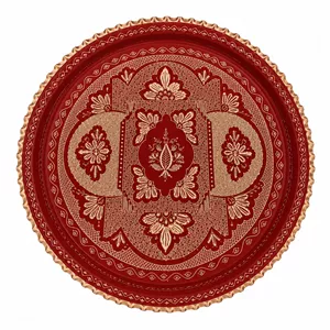 سینی مسی مدل الماس تراش لب هلالی