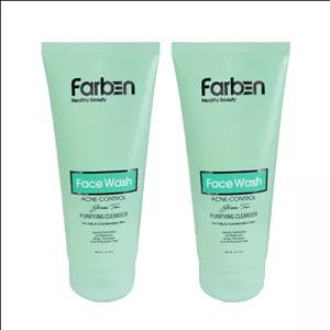 ژل شست‌وشوی  صورت فاربن مدل عصاره چای سبز مناسب برای پوست چرب حجم 200 میلی لیتر مجموعه 2 عددی