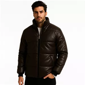 کاپشن مردانه مدل چرم