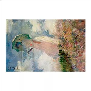 کاغذ کادو ترمه طراحان ایده مدل زنی با چتر آفتابی از مونه کد art0184 سایز 57x37 سانتی متر