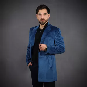 پالتو مردانه مدل مخمل LO یقه بلیزر