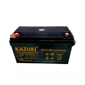 باتری UPS با ولتاژ 12 ولت و شدت جریان 65 آمپرساعت کازوکی مدل HP12-65GEL