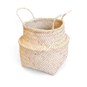 گلدان حصیری مدل خمره ای