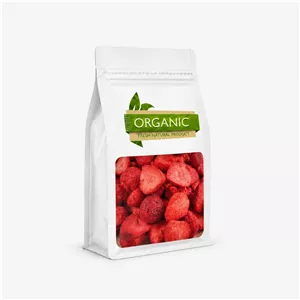 توت فرنگی پفکی خشک فریزدرایر ارگانیک - 100 گرم