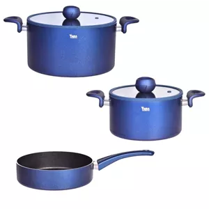 سرویس قابلمه و تابه گرانیت 5 پارچه تیارا مدل لونا
