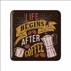 مگنت خندالو طرح قهوه Coffee  مدل مربعی کد 22000