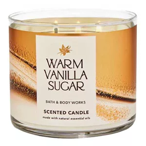 شمع لیوانی معطر بس اند بادی ورکز مدل سه فیتیله با رایحه وانیل، ارکیده و یاس زمان اتمام 45 ساعت