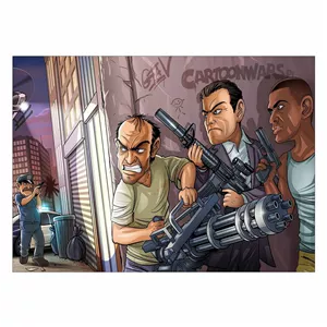تابلو شاسی ونسونی طرح GTA V Comic سایز 30x40