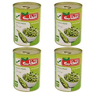 کنسرو نخود سبز انتخاب - 380 گرم بسته 4 عددی