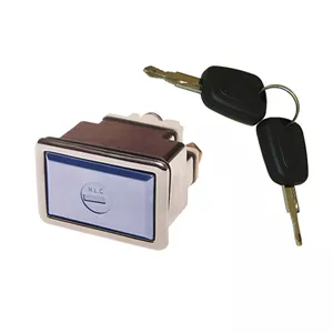 قفل درب صندوق عقب خودرو نصیر لوازم مدل مستطیلی فشاری کد 41200004 مناسب برای پژو 405 بسته 3 عددی