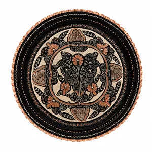 سینی مسی مدل الماس تراش لب هلالی