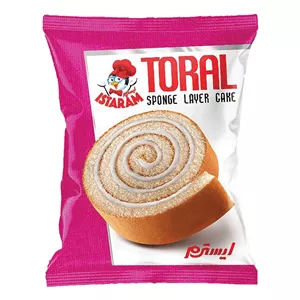 رول کیک وانیلی ایسترم - 65 گرم بسته 24 عددی