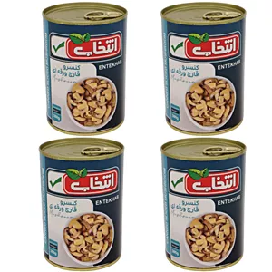 کنسرو قارچ خردشده انتخاب - 380 گرم بسته 4 عددی