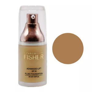 کرم پودر مایع SPF 30 گلدن فیشر مدل Fluid foundation شماره F05 مناسب برای انواع پوست حجم 30 میلی لیتر