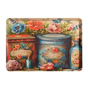 سینی بدون دسته مهروز مدل flower سایز 19×27 سانتی متر