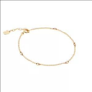 دستبند زنجیری طلا 18 عیار زنانه الی گالری مدل تمام چین هرمس بیضی