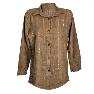 مانتو شومیزی زنانه مدل نگین دار 859