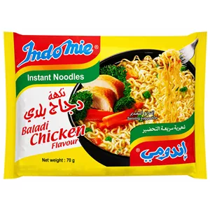 نودل ایندومی با طعم مرغ محلی وزن 70 گرم
