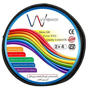 کابل برق افشان 2 در 4 وین پاور مدل الومینیوم روکش مس مقطع 20